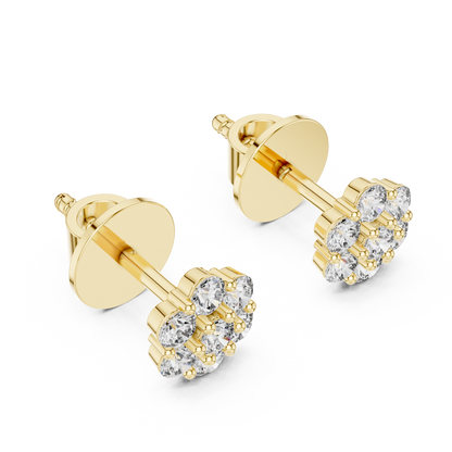 Diamond Flutter Butterfly Stud Earrings