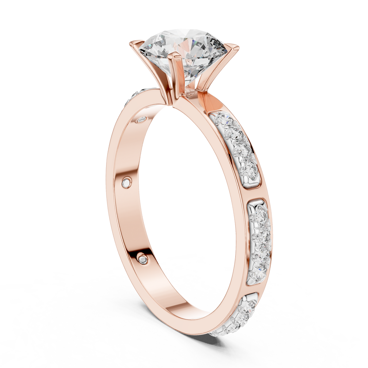 The Serenity Channel-Set Solitaire Engagement Ring