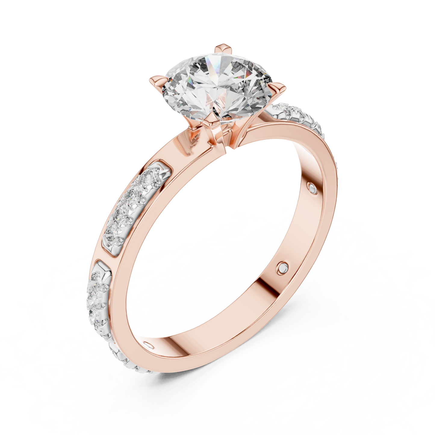The Serenity Channel-Set Solitaire Engagement Ring