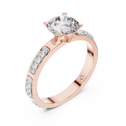 The Serenity Channel-Set Solitaire Engagement Ring