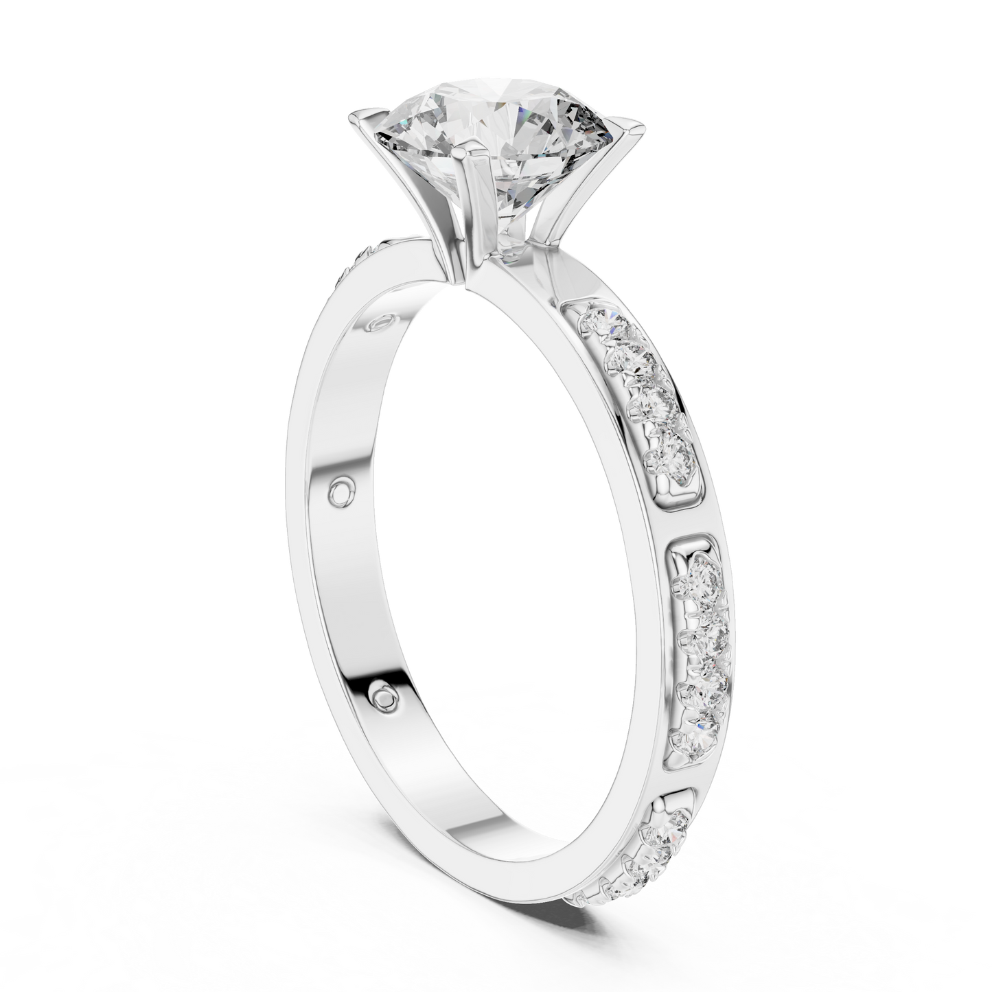 The Serenity Channel-Set Solitaire Engagement Ring