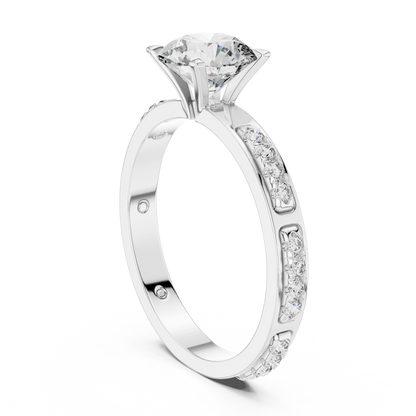 The Serenity Channel-Set Solitaire Engagement Ring
