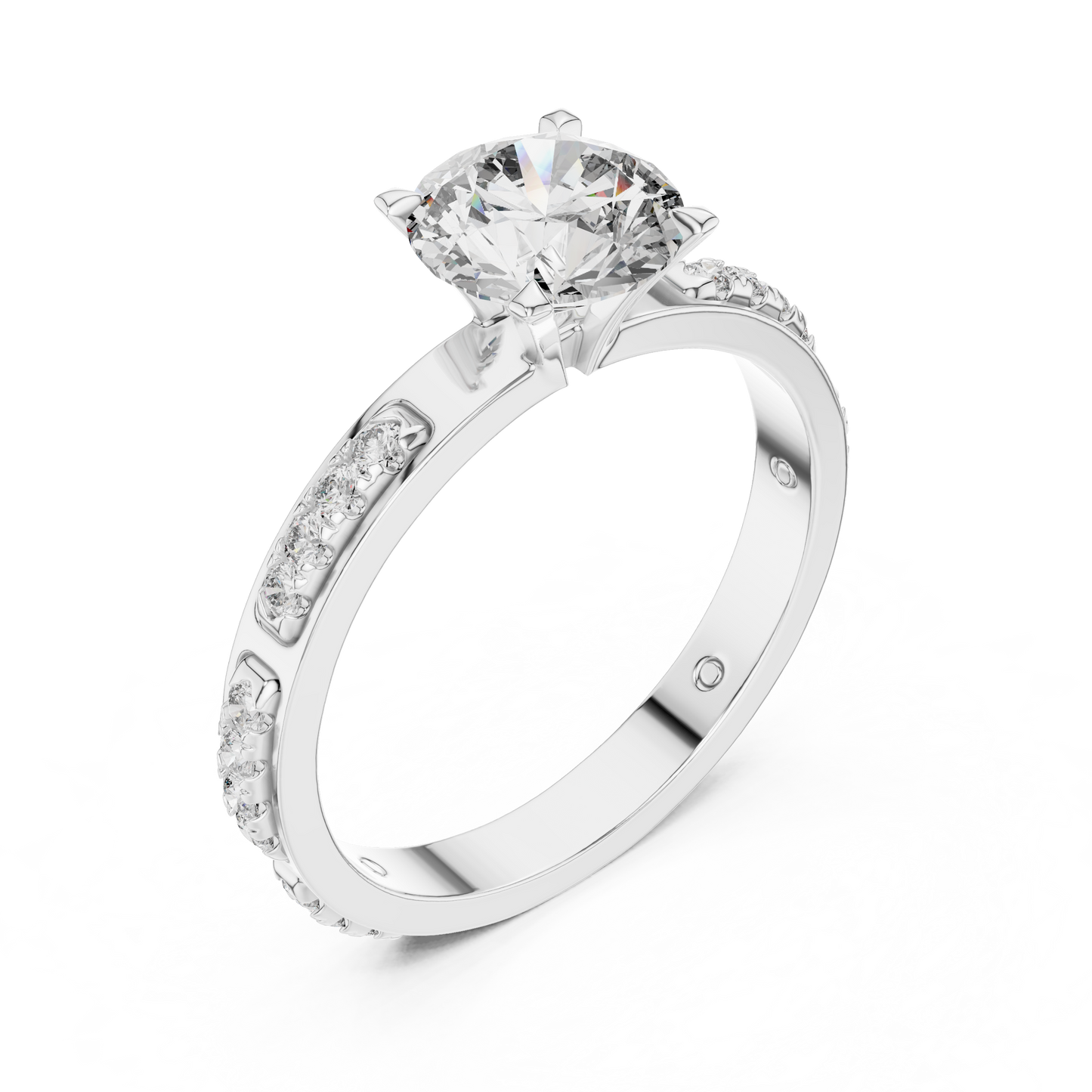 The Serenity Channel-Set Solitaire Engagement Ring