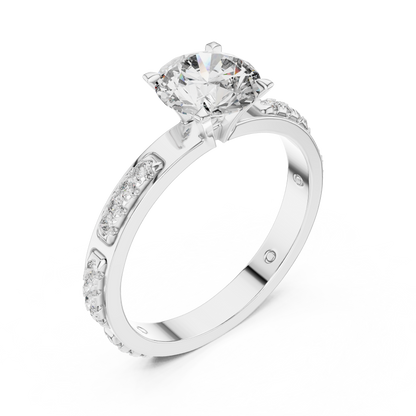 The Serenity Channel-Set Solitaire Engagement Ring