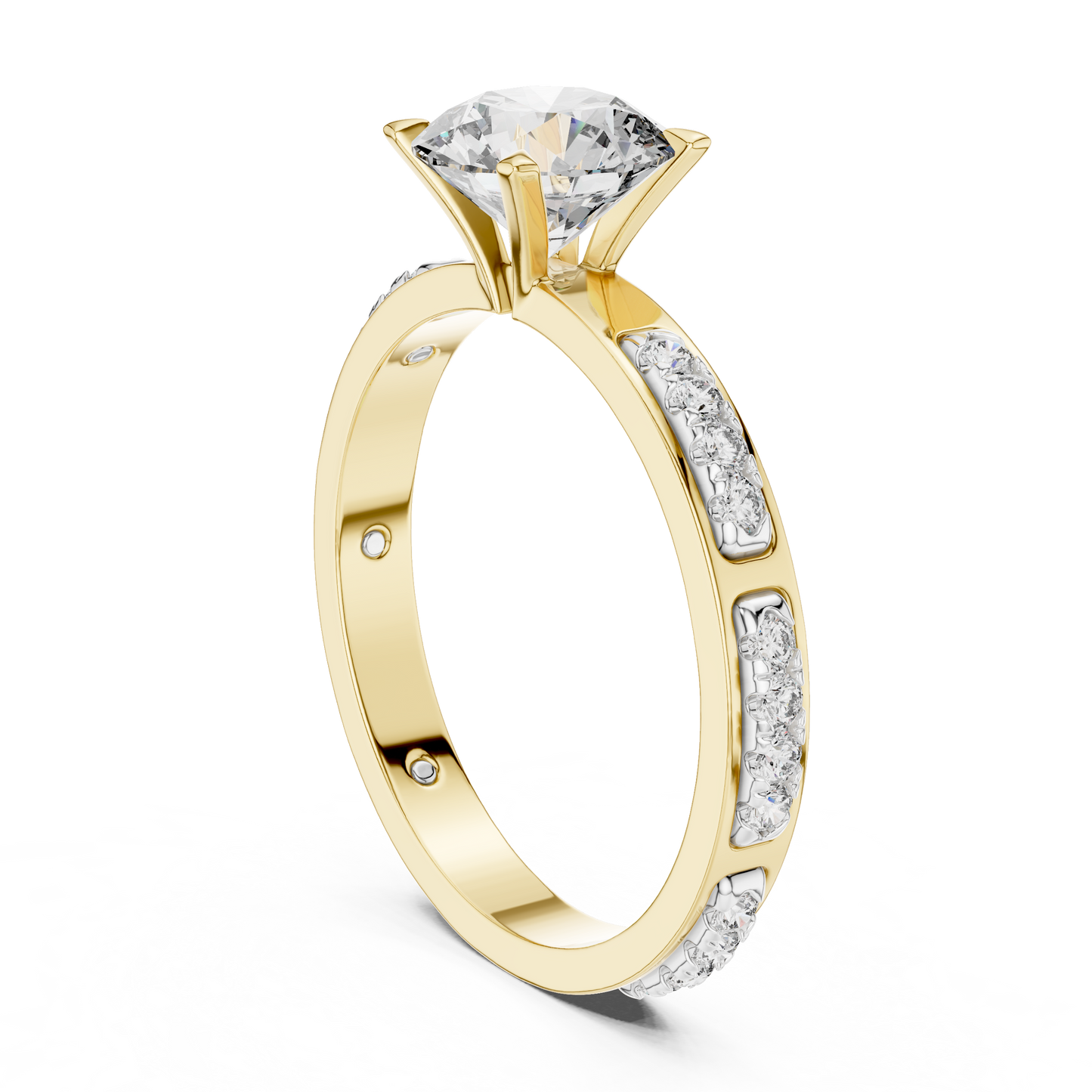 The Serenity Channel-Set Solitaire Engagement Ring