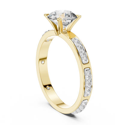 The Serenity Channel-Set Solitaire Engagement Ring