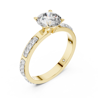 The Serenity Channel-Set Solitaire Engagement Ring