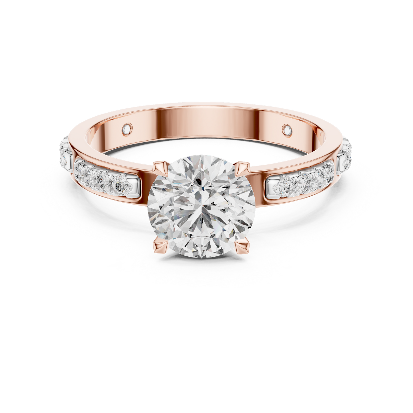 The Serenity Channel-Set Solitaire Engagement Ring