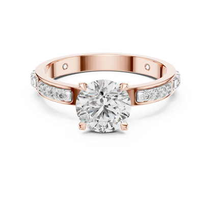 The Serenity Channel-Set Solitaire Engagement Ring