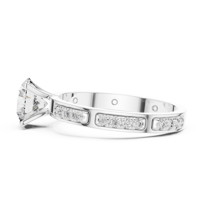 The Serenity Channel-Set Solitaire Engagement Ring