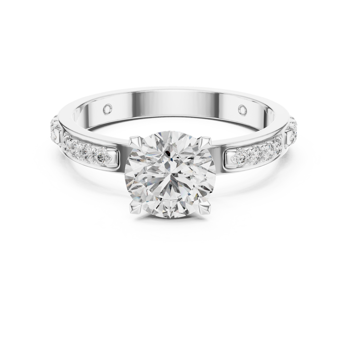 The Serenity Channel-Set Solitaire Engagement Ring