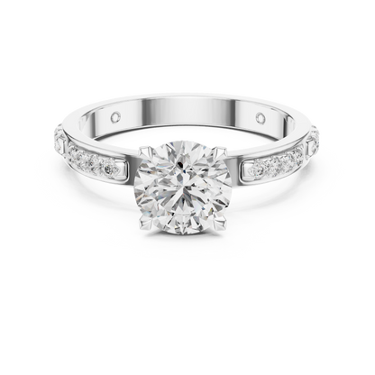The Serenity Channel-Set Solitaire Engagement Ring