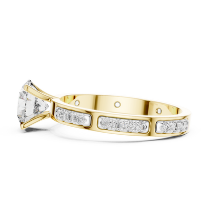 The Serenity Channel-Set Solitaire Engagement Ring