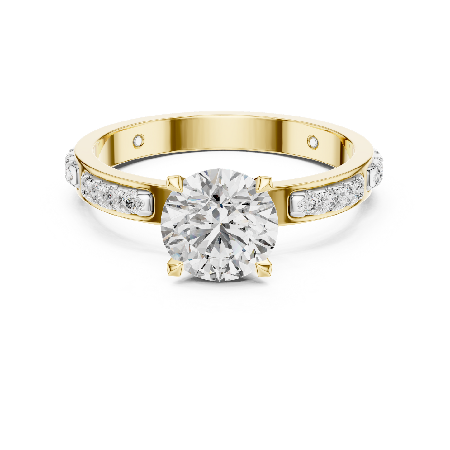 The Serenity Channel-Set Solitaire Engagement Ring