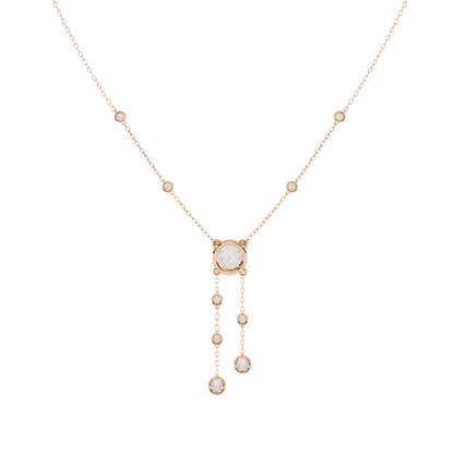 Cascade Drop Necklace Rose Gold