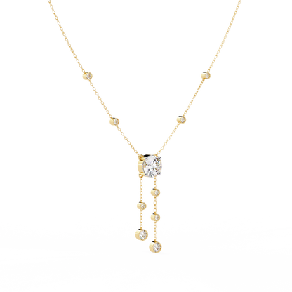 Cascade Drop Necklace Yellow gold