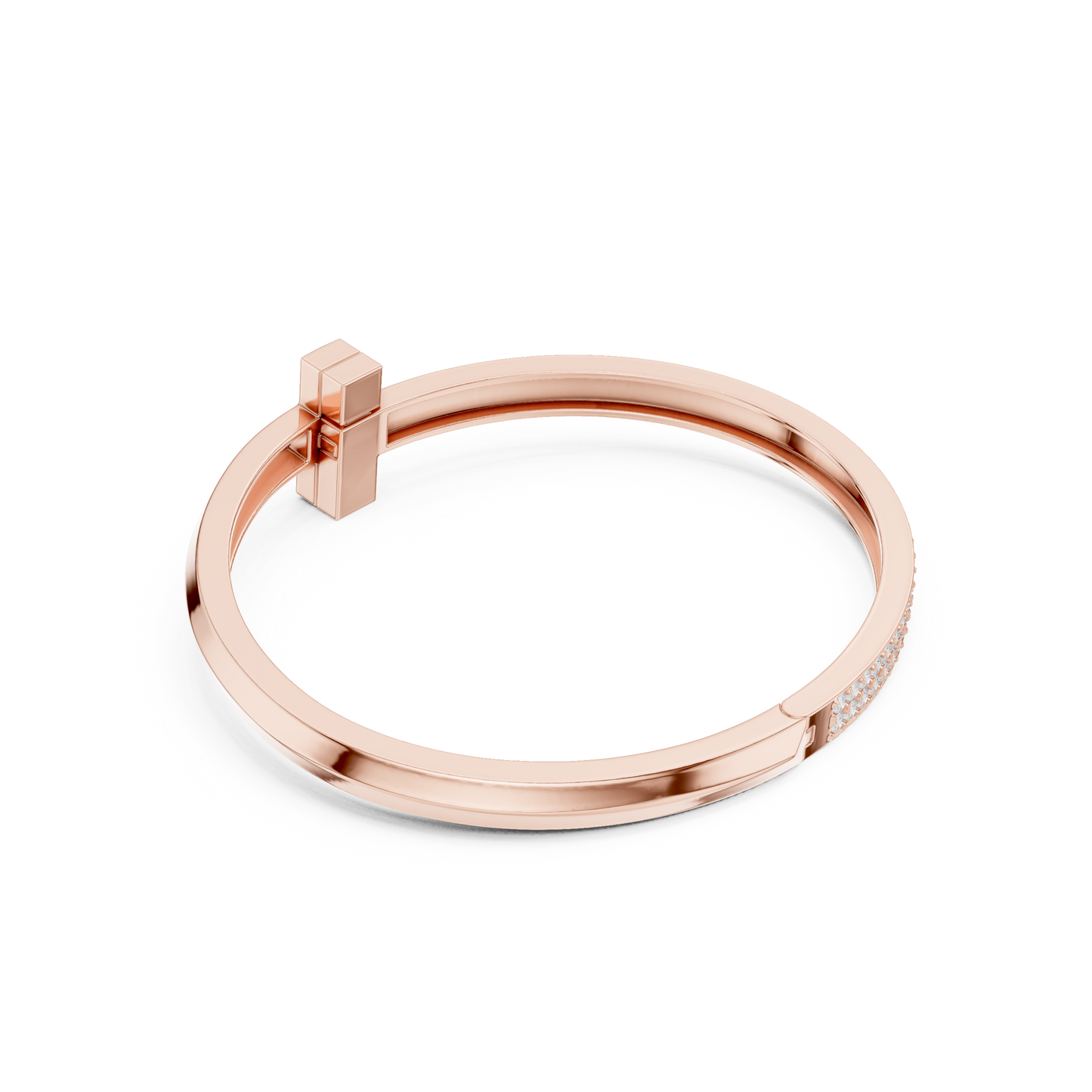 Radiant Horizon Bangle Diamond Accents