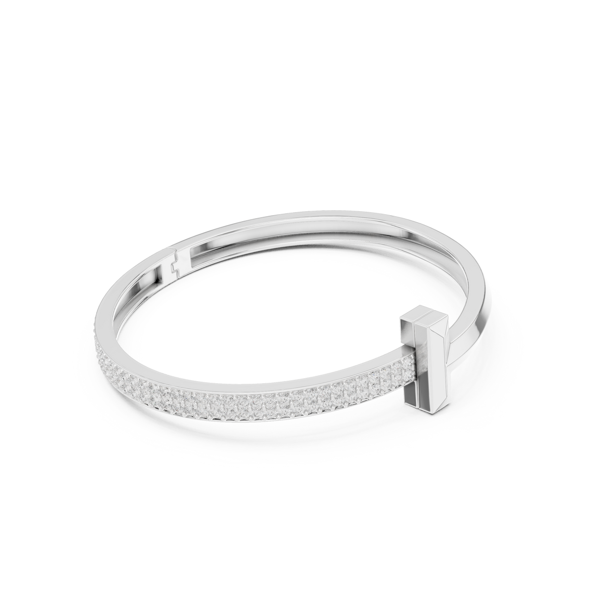 Radiant Horizon Bangle Diamond Accents