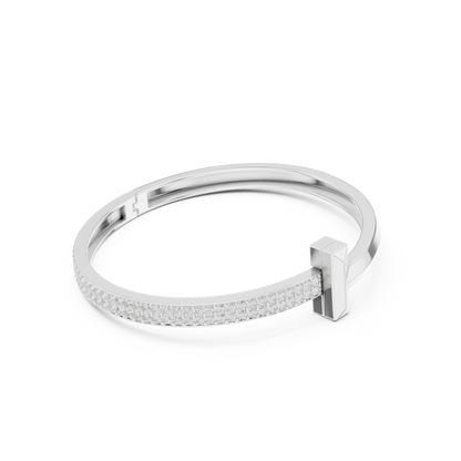 Radiant Horizon Bangle Diamond Accents