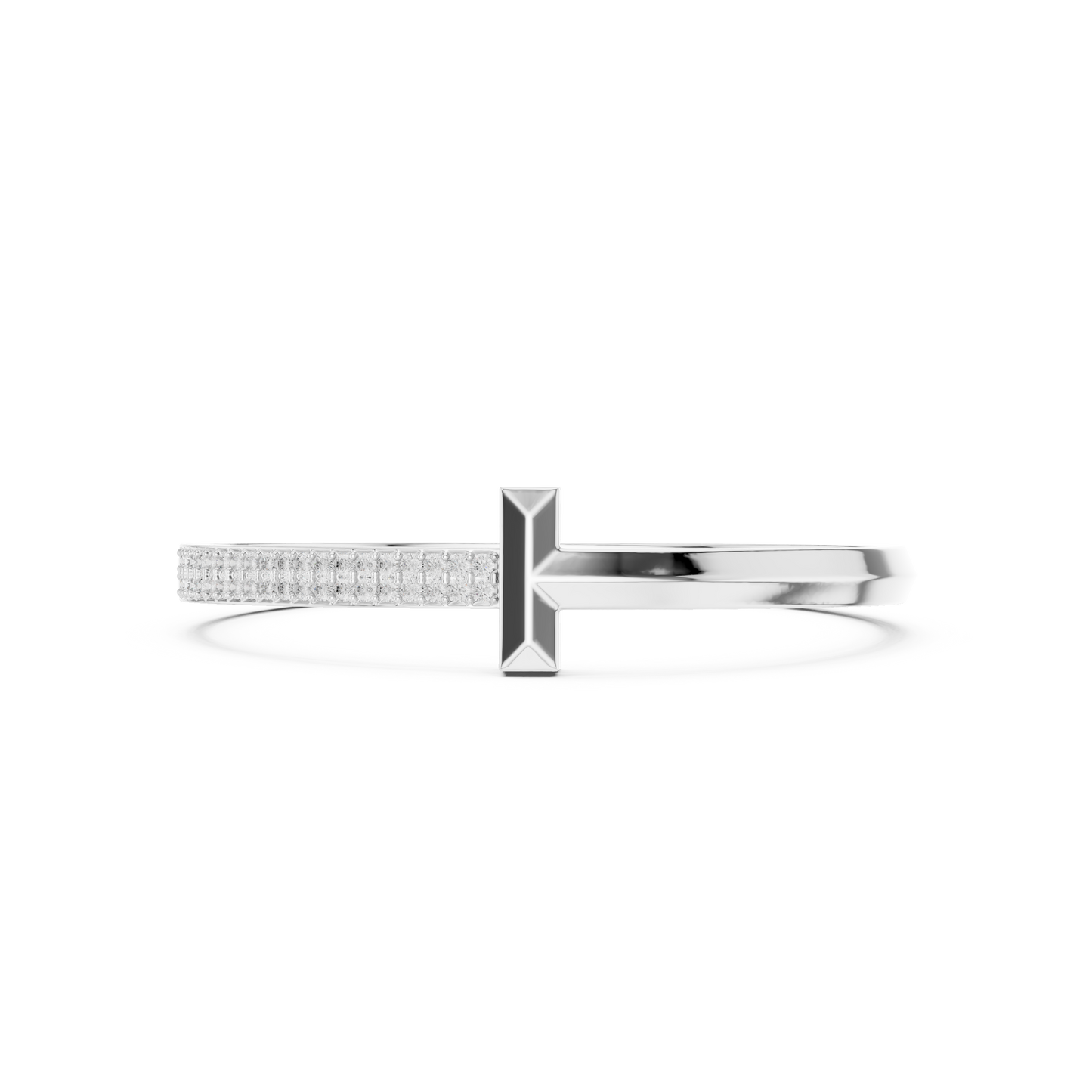 Radiant Horizon Bangle Diamond Accents