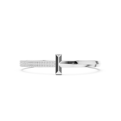 Radiant Horizon Bangle Diamond Accents