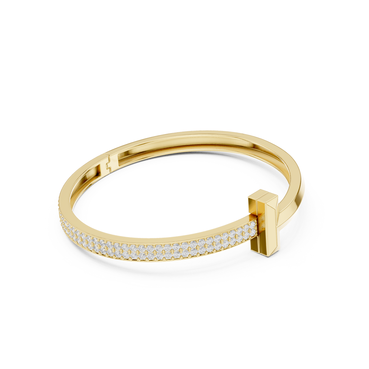 Radiant Horizon Bangle Diamond Accents