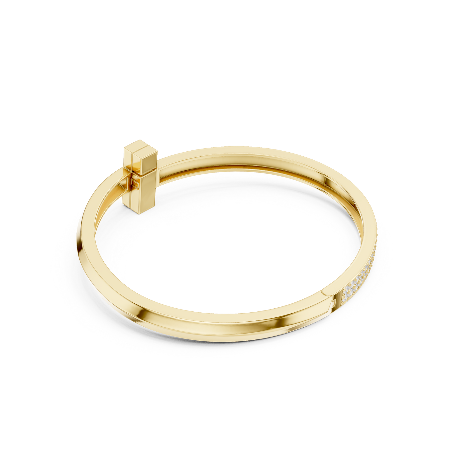 Radiant Horizon Bangle Diamond Accents