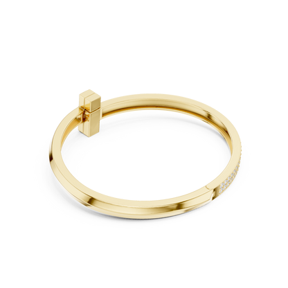 Radiant Horizon Bangle Diamond Accents