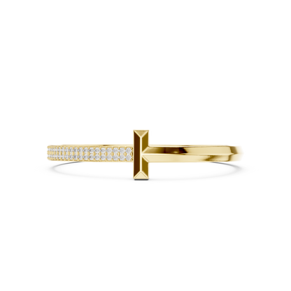 Radiant Horizon Bangle Diamond Accents