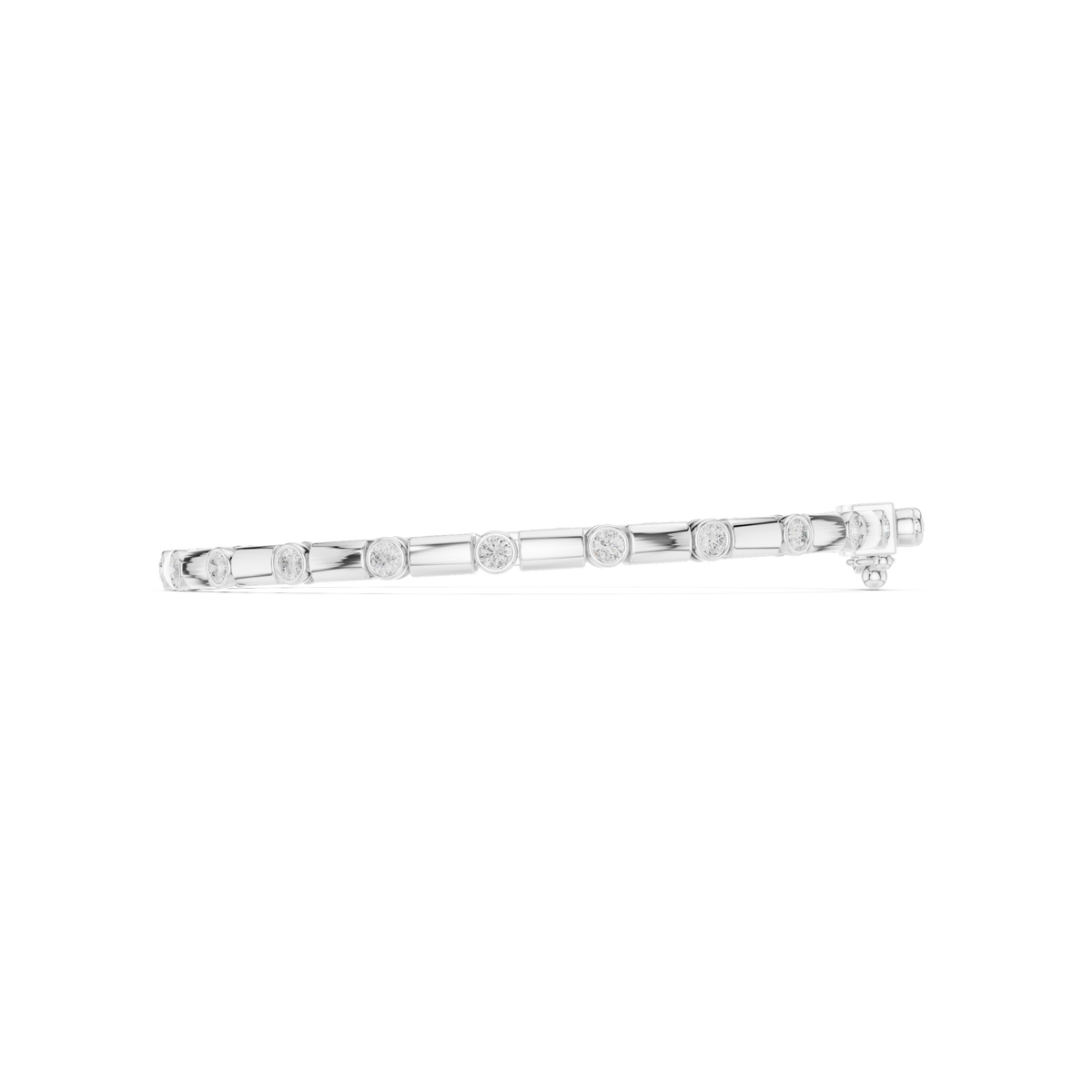 Diamond Dots Link Bracelet White Gold