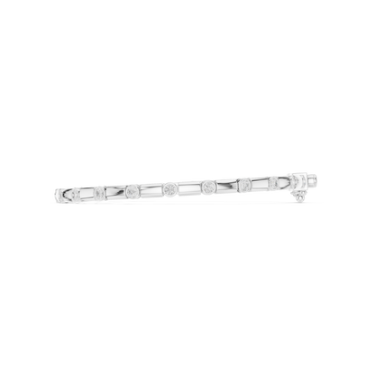 Diamond Dots Link Bracelet White Gold