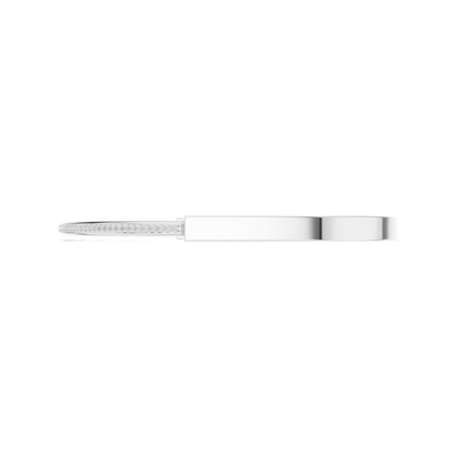 Sleek Diamond Edge Gold Bangle White Gold