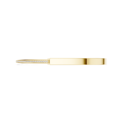 Sleek Diamond Edge Gold Bangle Yellow Gold