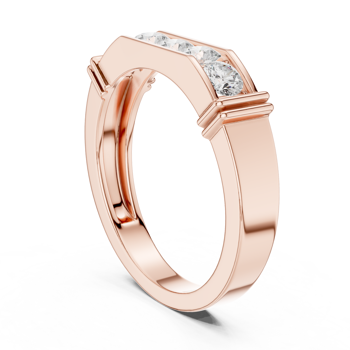 The Modern 5-Stone Framed Diamond Band