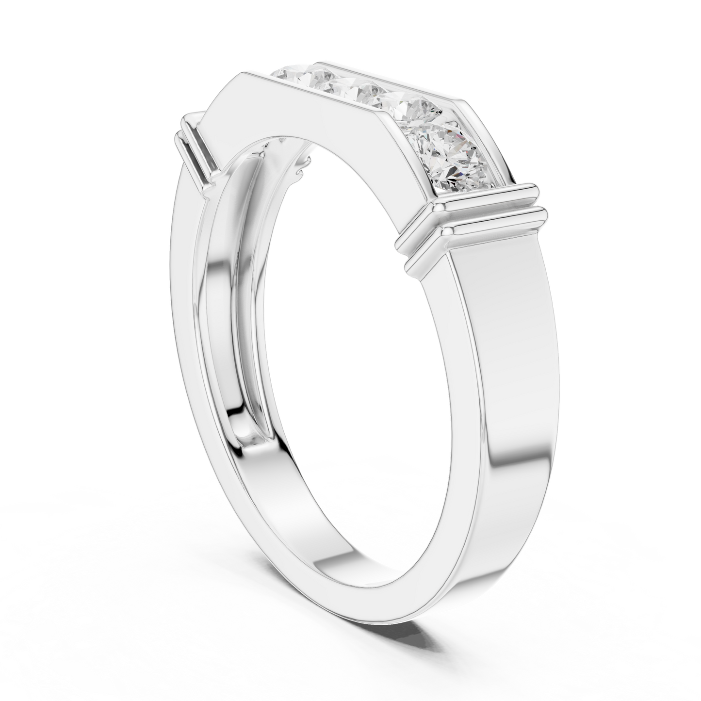 The Modern 5-Stone Framed Diamond Band