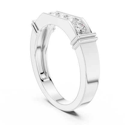 The Modern 5-Stone Framed Diamond Band