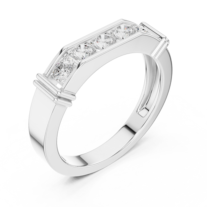 The Modern 5-Stone Framed Diamond Band