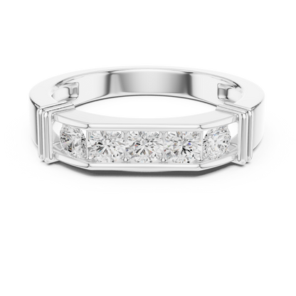 The Modern 5-Stone Framed Diamond Band