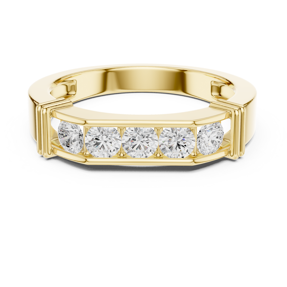 The Modern 5-Stone Framed Diamond Band