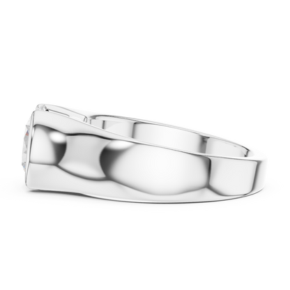 The Modern Semi-Bezel Round Solitaire Ring