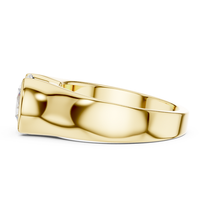The Modern Semi-Bezel Round Solitaire Ring