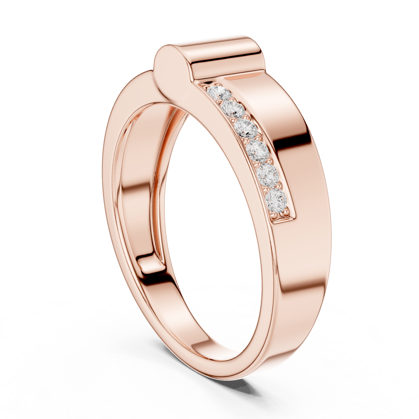 The Modern Architectural Diamond Band