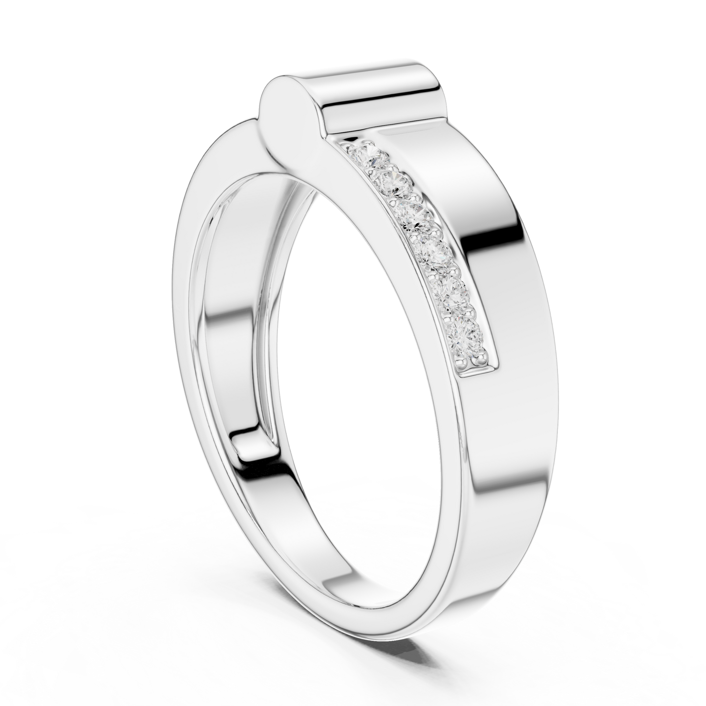 The Modern Architectural Diamond Band
