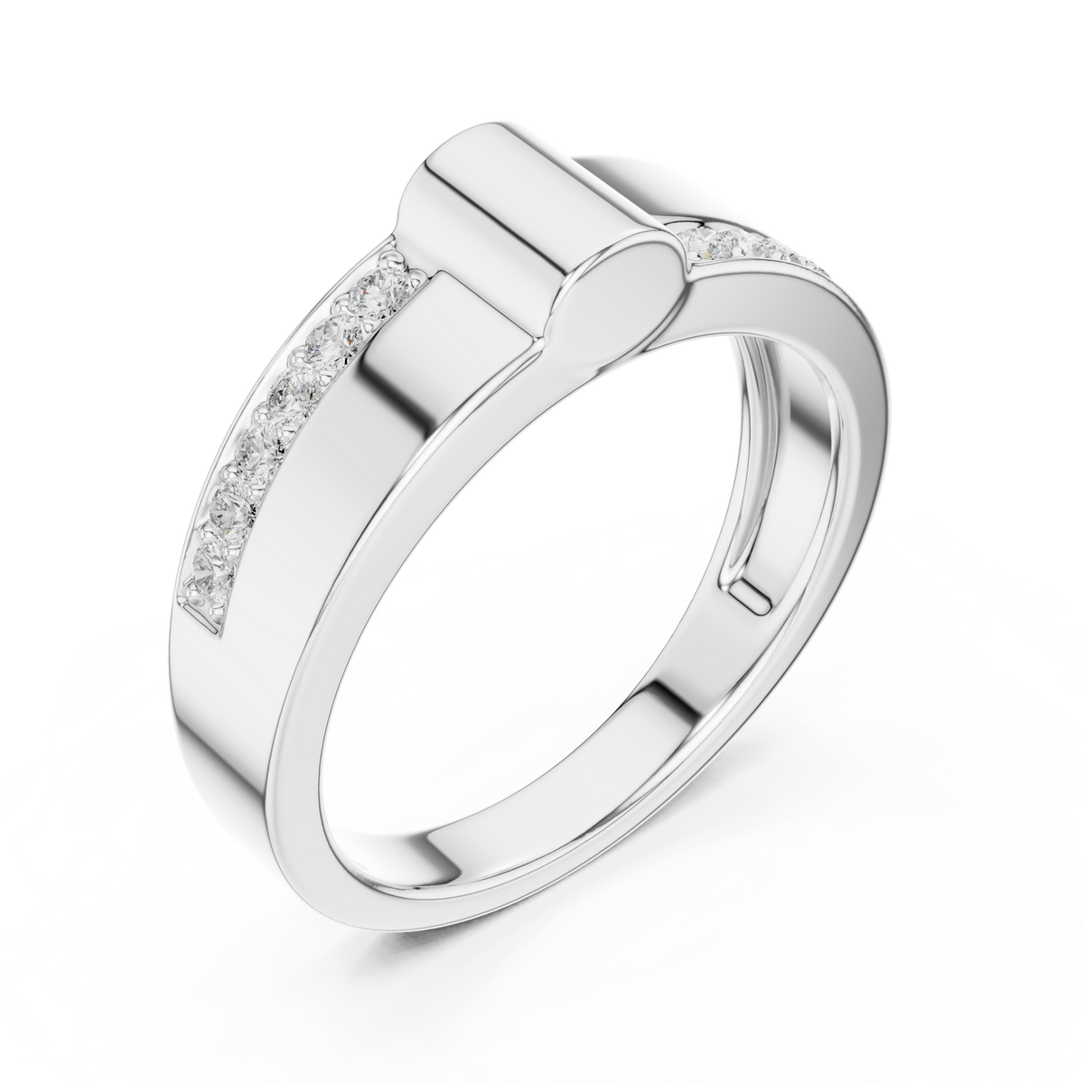 The Modern Architectural Diamond Band