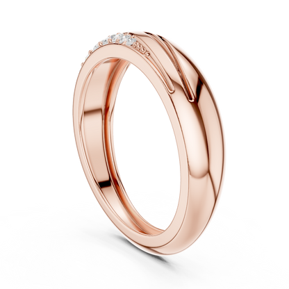 The Sculptural Wave Diamond Band