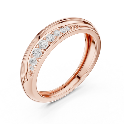 The Sculptural Wave Diamond Band