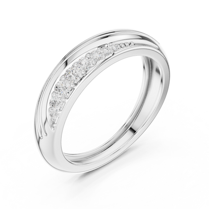 The Sculptural Wave Diamond Band