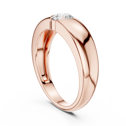 The Modern Solitaire Diamond Dome Ring