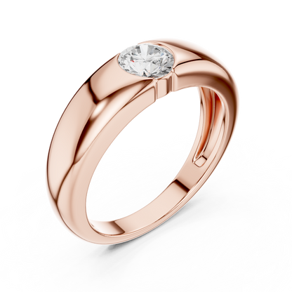 The Modern Solitaire Diamond Dome Ring