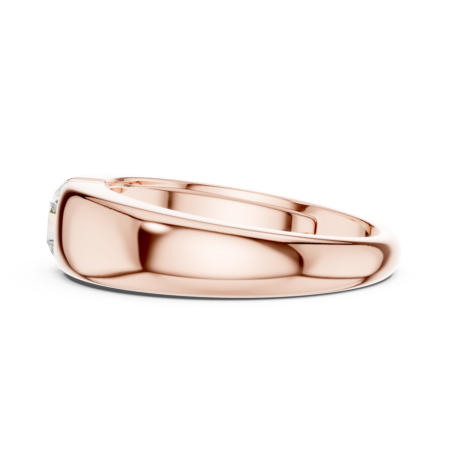 The Modern Solitaire Diamond Dome Ring